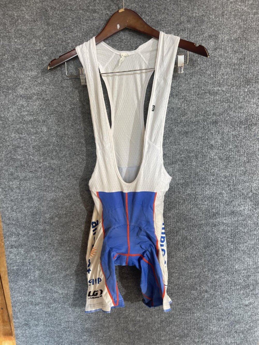 Louis Garneau Cycling Bib Shorts Mens Medium Blue Padded Chamois Bike Spilsbury